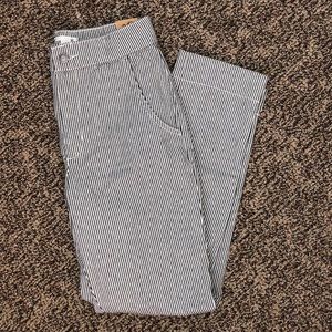 Crop Taper Striped Pants